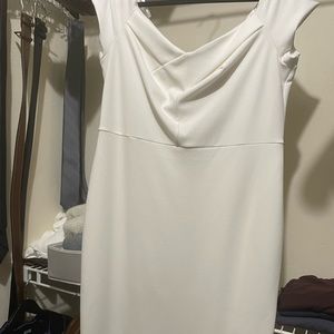 New York & Company white stretch sheath cap sleeve size XL.